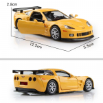 5-tolline metallist autosimulatsioon, peen survevalu ja m&auml;nguasjas&otilde;iduk Chevrolet Corvette C6-R Racing RMZ city 1:36 sulamist mudelikingitused lastele