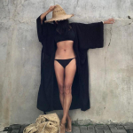 Naiste puuvillane lahtine pikk kardigan ranna p&auml;ikesekaitsemantel Beach Holiday Bikini Smock ujumistrikoo One Size aprikoosi