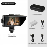 Viltrox DC 550 Pro kaasaskantav monitor 5,5-tolline 4K 30HZ HDMI 1.4 liidesega kaameramonitor koos NP550 akuga &otilde;ues pildistamiseks DC-550