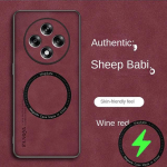 Magsafe'i lambanahast &uuml;mbris OPPO Reno 12 12 Pro juhtmevaba laadimise jaoks, l&ouml;&ouml;gikindel magnet, &uuml;hildub Magsafe'i kaanega reno 12pro punane