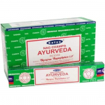 Satya Nag Champa Ayurveda viirukipulgad Agarbatti 180 grammi karp | 12 pakki 15 grammi karbis | Ekspordi kvaliteet pruun