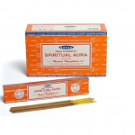 Satya Nag Champa Spiritual Aura viirukipulgad Agarbatti 180 grammi karp | 12 pakki 15 grammi karbis | Ekspordi kvaliteet pruun
