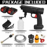 145PSI juhtmeta survepesumasin 1200mAh laetav autopesup&uuml;stoli elektriline veep&uuml;stoli vahtmasin 18V 1/2 aku jaoks With 2 Batteries must