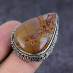 Noreena Jasper Gemstone Handmade 925 Sterling Silver Jewelry Ring Size 9 c1q63