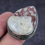 Wild Horse Gemstone Handmade 925 Sterling Silver Gift Jewelry Ring Size 8 h3e54