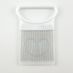 Roostevabast terasest kahvel, sibula k&ouml;&ouml;givilja viilutaja, k&ouml;&ouml;gil&otilde;ikamise abivahend, mugav k&ouml;&ouml;giviljade kiire l&otilde;ikamine roheline