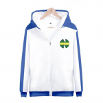 3D print Anime Kapten Tsubasa Ozora Tsubasa Kojiro Hyuga kost&uuml;&uuml;m Unisex kapuuts T&otilde;mblukuga kapuutsiga jakk Jalgpalli kampsunid vormiriietus 2XL