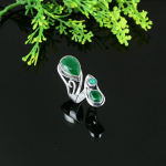 Skota Emerald Natural Gemstone Handmade Gift Jewelry Ring Size 11.5 p2m52
