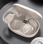 Juhtmevaba veekindel k&otilde;rvakonksu t&uuml;&uuml;pi luujuhtivusega Bluetooth-peakomplekt, mis ei mahu k&otilde;rva ja mida spordihuvilised ei saa &auml;ra visata Upgraded version valge