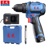 DongCheng Harjadeta k&auml;sitsi elektriline puurkruvikeeraja DCJZ1603 majapidamises kasutatav v&auml;ike terasest kahur laetav liitiumpatareiga puur elektriline kruvikeeraja 1*A battery