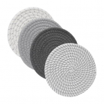 4 tk kootud lauamatid 18 cm l&auml;bim&otilde;&otilde;duga kuumakindlad p&otilde;randaalused k&ouml;&ouml;gi jaoks Puuvillane k&ouml;is lauamatid Bohemian talumaja sisekujundus 4pcs kohv