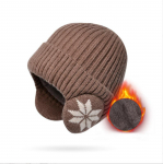 Soe m&uuml;ts Meeste ja naiste talvine k&uuml;lmakaitse sama pl&uuml;&uuml;s kootud villane m&uuml;ts k&uuml;lmakaitse k&otilde;rvaklapid varrukad meeste m&uuml;ts