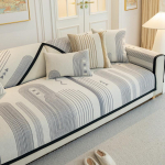 &Scaron;enilli geomeetriaga diivanikate Triibuline diivanimatt Paksendatud diivanikatted elutuppa Universaalne aastaaegade jaoks Prantsuse diivanipadi 70x70cm 1pcs