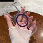 Magsafe'i akr&uuml;&uuml;list l&auml;bipaistva &uuml;mbrise jaoks iPhone 13 12 14 15 Pro Max Plus Ultra &otilde;huke l&auml;bipaistev k&otilde;va juhtmevaba laadimise magnetkate iPhone 12 valge