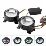 Auto d&uuml;naamiline Devil Eye suure valgusega LED-objektiivi modifikatsioon Eagle Eye Light 3-tolline 12 V auto esitulede komplekt, modifitseeritud Eagle Eye 2 pieces