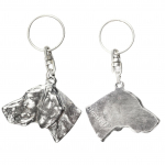 Weimaraner, Grey Ghost - Silver-plated dog pendant, handbag decoration, backpack pendant by Art-Dog brand