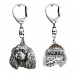 Cavalier King Charles Spaniel I - Silver-plated key ring with dog, handbag decoration, backpack pendant by Art-Dog brand