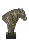 Fell pony-Tinker-Gypsy-Irish Cob - a large statuette with a horse, a bust on a stone base, a prestigious award in the Art-Dog brand competition.