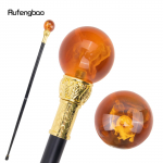 Pruunist klaasist hundist kuldne jalutuskepp mood dekoratiivne jalutuskepp Gentleman elegantne Cosplay kepp Crosier 93cm