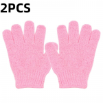 2tk vann koorimiseks Kooriv kinnas koos du&scaron;ikoorijaga kindad Resistance Body Massage Sponge Wash Naha niisutamine roosa punane v&auml;rv