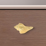 Brass Door Handle Conch Design Pull Wooden Box Easy to Install Bookshelf Decorative Pulls Home