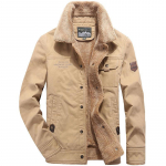 Talvine fliisist teksajakk Meeste puuvillane jakk Meeste avar lambaliha fliisjakk M khaki