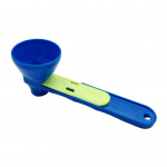 Valgupulbri lehtri k&uuml;hvel, ilma lekketa m&otilde;&otilde;telusikas, treening, spordijoogid, &uuml;he k&auml;ega mugavus sinine