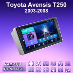 2 DIN Android Auto raadio Toyota Avensis T250 2003-2008 jaoks Multimeediapleieri peakomplekt Stereo GPS-navigatsiooniga WIFI 1+16GB 1+16GB