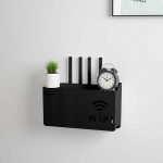 Pr&uuml;gikastid Seinale paigaldatav ruuter Box Office Media Decor Console Wifi Wifi Box Juhtmevaba salvestuskastid Rack Brack Riputused Seinariiul must
