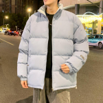 Kahepoolsed puuvillase polsterdatud riided Trendikad meeste ja naiste paarileivariided talvised p&uuml;stkrae Tuulekindel paksendatud soojad puuvillased riided jope M