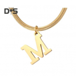 Kirjaripats kaelakee Madu luust kett Esialgne ripats reguleeritav pikendatud ketiga kullatud v&auml;rviga naiste kaela ehted p&uuml;hadekink A