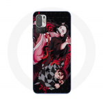 Coque Maniacase pour Redmi Note 10T 5G demon slayer tanjiro nezuko attaque combat