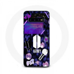 Coque Maniacase pour Samsung Galaxy S10 Plus est BTS army logo Bangtan Subs