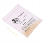 4 erinevas suuruses lateksbreketid, mille hulgast saab valida ortodontiliste kummipaelte 1/8in