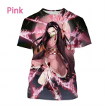 Meeste ja naiste t&auml;navariietus, koomiksiga l&uuml;hikeste varrukatega T-s&auml;rk, anime, deemonite tapja, 3D-printimise moodne T-s&auml;rk, Cosplay T-s&auml;rk S