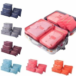 S&auml;ilituskott 6 tk/komplekt Ruudukujuline reisipagasi hoiukotid riided korraldaja kott 6Pcs sinine