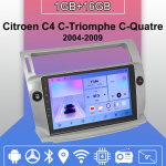 Android Carplay Autoraadio Citroen C4 C-Triomphe C-Quatre 2004-2009 jaoks Multimeediapleier Peaseade Stereo GPS-navigatsioon BT WIFI 2+32GB 1+16GB h&otilde;be