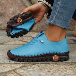 Naiste kingad, PU-nahast jalatsid naistele, mugavad libisemisliistudega k&auml;sitsi &otilde;mblusniit Kerge emakinga Zapatillas De Mujer 35 taevasinine v&auml;rv