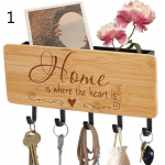 Kodune hoiuruum Seinale riputatav v&otilde;tmehoidja, nikerdatud mustvalge, bambusest kinnitatud v&otilde;tmehoidja Sissep&auml;&auml;su v&otilde;tmehoidja Kodukaunistus 1 valge