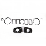 Esitulede iluv&otilde;re esiosa eesmine suunatuli eesmise udutulelaterna dekoratiivkatte kleebised Suzuki Jimny 2019 Up ABS s&uuml;sinikkiust autotarvikutele Carbon Fiber Black