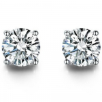 6 mm mitmev&auml;rvilised &uuml;mmargused Moissanite k&otilde;rvar&otilde;ngad 925 Sterling h&otilde;bedased naiste tsirkoonist k&otilde;rvar&otilde;ngad 6MM valge