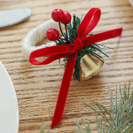 Christmas Napkin Holder Home Decor Unique Easy to Use Rustic for Thanksgiving Birthday