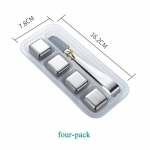 Korduvkasutatavad roostevabast terasest j&auml;&auml;kuubikute komplekt mahla, &otilde;lle, veini, viski jahuti kivid toidukvaliteediga jahutuskuubik kodupeo baari t&ouml;&ouml;riistad