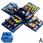 Looge ainulaadne &uuml;llatus-plahvatuskast s&otilde;brap&auml;eva meisterdamise m&auml;lestuseks kingituste ja pulmadega V3Q1 blue-1pcs