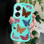 V&auml;rvitud muster Big Wave Edge pehme silikoon materjal Macaron telefoni &uuml;mbris p&otilde;rutuskindel kaitsev kummist &uuml;mbris OPPO Reno Realme jaoks OPPO A95 sinine