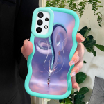V&auml;rvitud mustriga Big Wave Edge pehmest silikoonmaterjalist Macaron telefoni&uuml;mbris, p&otilde;rutuskindel kaitsev kummist korpus Samsung Xiaomi Poco Redmi jaoks Samsung M05 must