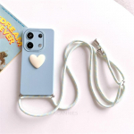 Note13 Crossbody Lanyard Love Heart &uuml;mbris Xiaomi Redmi Note 13 Pro jaoks 4g 5g 13Pro Plus 12 11 10 9 8 12pro juhtme silikoonkate Redmi Note 13 Pro 4g