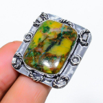 Tibetan Turquoise Handmade 925 Sterling Silver Jewelry Ring Size 7.5 q4g48