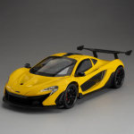 Uus 1:24 MCL P1 Butterfly Door neljarattaline sportauto m&auml;nguasi miniatuurne mudel sulamist survevalu supersportauto tagasit&otilde;mbamise heli ja kerge kingitus lastele kollane