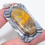 Bumblebee Jasper Handmade 925 Sterling Silver Jewelry Gift Pendant 2.68 l9m15